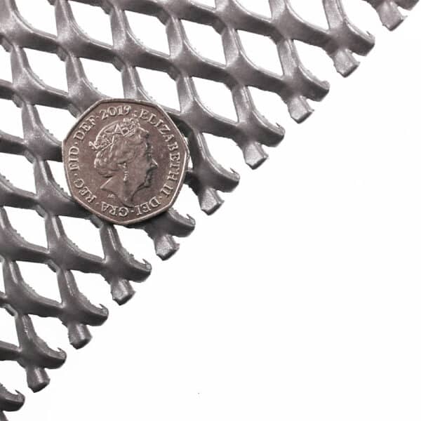 20mm x 14mm Expanded Metal - Raised - 2mm Thickness - 4mm Strand Depth - Aluminium - Image 5