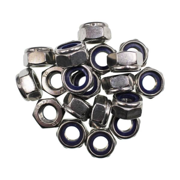 M10 Nyloc Nut Nylon Insert Locking Nut A4 Grade