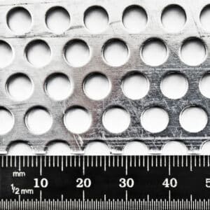 Aluminium 6mm Round Hole Perforated Mesh x 9mm Pitch x 1.5mm Thick Image