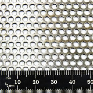 Stainless Steel 2.5mm Round Hole Perforated Mesh x 4mm Pitch x 0.6mm Thick Image