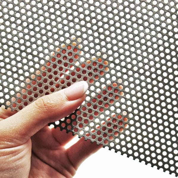 Stainless Steel 2.5mm Round Hole Perforated Mesh x 4mm Pitch x 0.6mm Thick Image