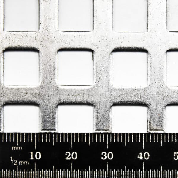 Aluminium 10mm Square Hole Perforated Mesh x 15mm Pitch x 1.5mm Thick Image