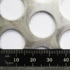 Aluminium 15mm Round Perforated Mesh x 21mm Pitch x 2mm Thick