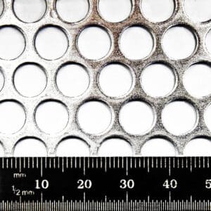 Aluminium 8mm Round Hole Perforated Mesh x 10mm Pitch x 1.5mm Thick Image