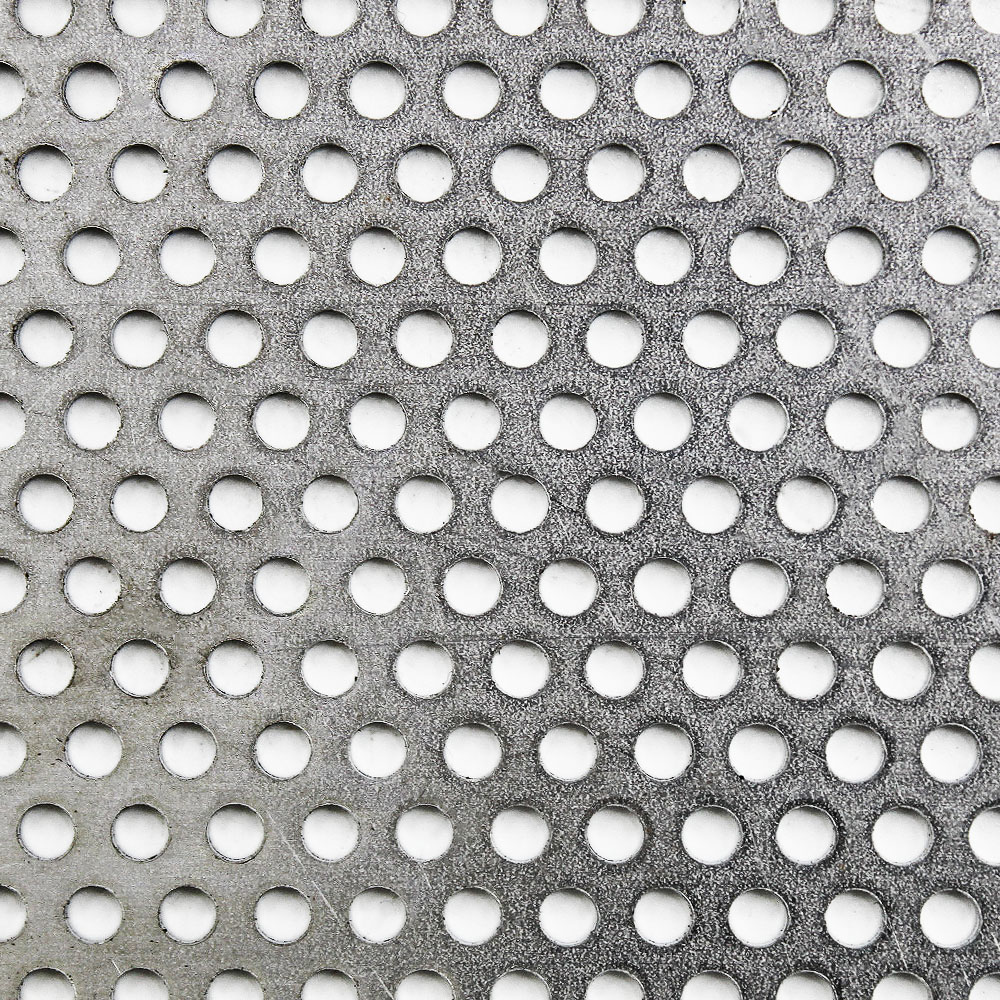 3mm Round Hole - 5mm Triangular Pitch - 1mm Thickness - Aluminium -  Perforated Metal Mesh - Speciality Metals