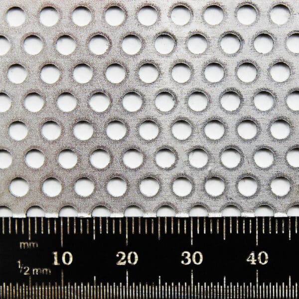 Aluminium Perforated Sheet 3mm Round Hole x 5mm Pitch x 1mm Thick Image