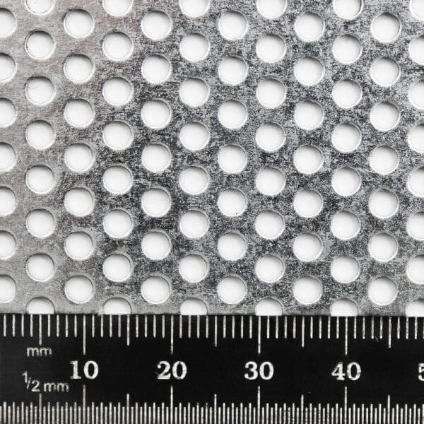 Galvanised Perforated Steel 3mm Round Hole x 5mm Pitch x 1mm Thick Image