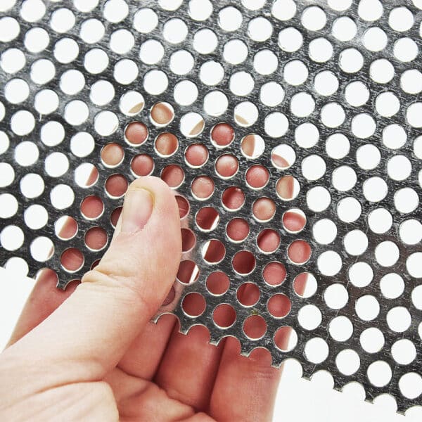 Galvanised Perforated Steel 5mm Round Hole x 7mm Pitch x 1mm Thick Image