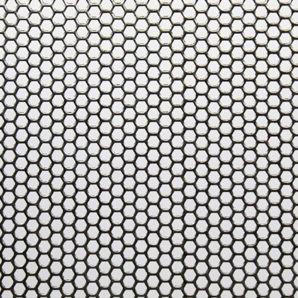 Galvanised Steel 3.5mm Hex Hole Perforated Mesh x 4.5mm Pitch x 1mm Thick Image