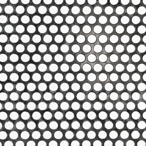 Galvanised Steel 5mm Round Hole Perforated Mesh x 8mm Pitch x 1mm Thick Image