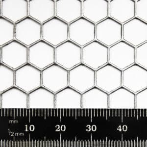 Galvanised Steel 8mm Hex Hole Perforated Mesh x 8.7mm Pitch x 1mm Thick Image