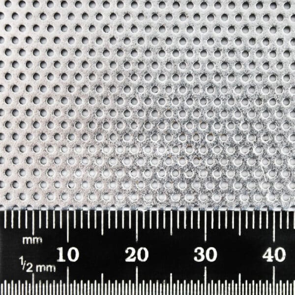 Mild Steel 1mm Round Hole Perforated Mesh x 2mm Pitch x 1mm Thick Image