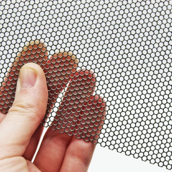 Mild Steel 2mm Hex Hole Perforated Mesh x 2.5mm Pitch x 1mm Thick Image