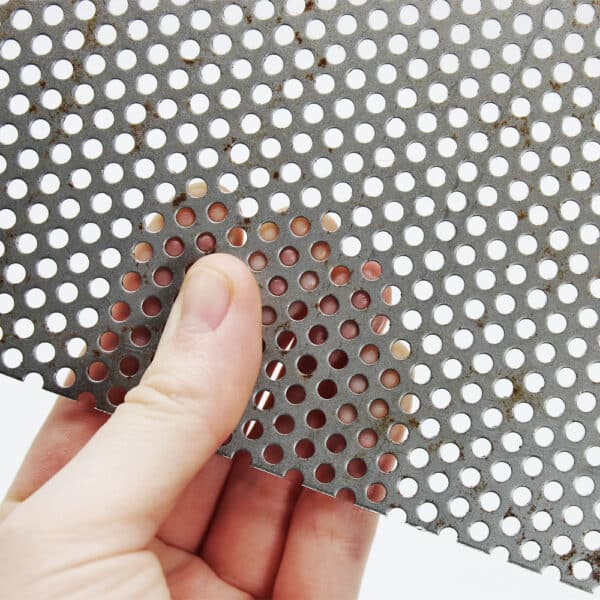 Mild Steel 3mm Round Hole Perforated Mesh x 5mm Pitch x 1mm Thick Image