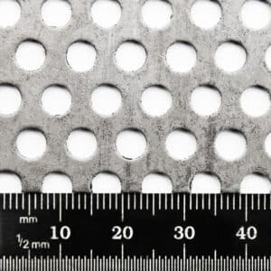 Mild Steel 4.5mm Round Hole Perforated Mesh x 5mm Pitch x 1.5mm Thick Image