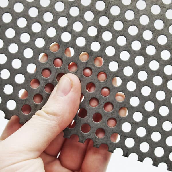 Mild Steel 4.5mm Round Hole Perforated Mesh x 5mm Pitch x 1.5mm Thick Image