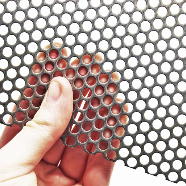 Mild Steel 4.5mm Round Perforated Mesh x 6mm Pitch x 2mm Thick Image 1