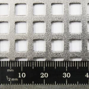 Mild Steel 5mm Square Perforated Mesh x 8mm Pitch x 1mm Thick