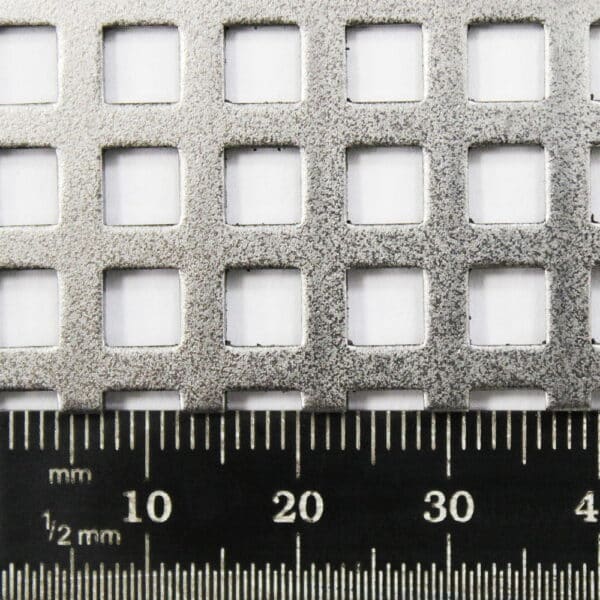 Mild Steel 5mm Square Perforated Mesh x 8mm Pitch x 1mm Thick