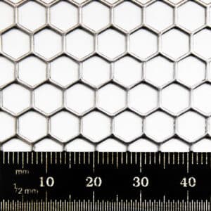 Mild Steel 6mm Hex Hole Perforated Mesh x 6.7mm Pitch x 1mm Thick Image