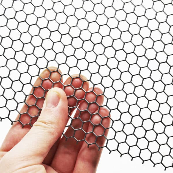 Mild Steel 6mm Hex Hole Perforated Mesh x 6.7mm Pitch x 1mm Thick Image