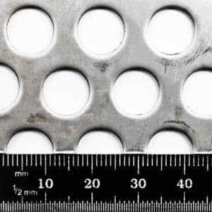 Stainless Steel 10mm Round Perforated Mesh x 15mm Pitch x 1mm Thick Image