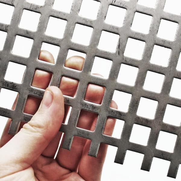 Stainless Steel 10mm Square Perforated Mesh x 15mm Pitch x 1.5mm Thick Image