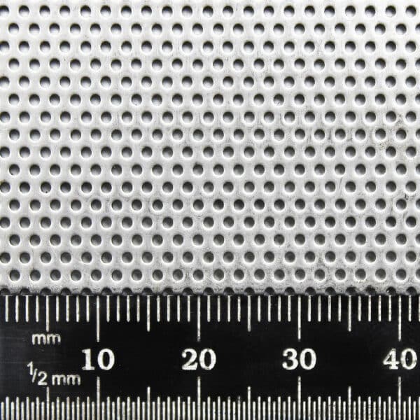 Stainless Steel 304 1mm Round Hole Perforated Mesh x 2mm Pitch x 1mm Thick Image