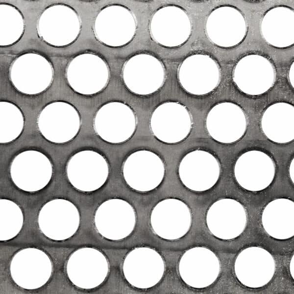 Stainless Steel 304 20mm Round Hole Perforated Mesh x 28mm Pitch x 2mm Thick Image