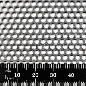 Stainless Steel 304 2mm Round Hole Perforated Mesh x 3.5mm Pitch x 1mm Thick Image