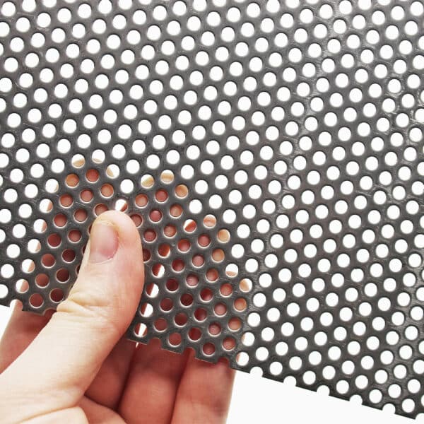 Stainless Steel 304 3mm Round Hole Perforated Mesh x 4.5mm Pitch x 1.2mm Thick Image