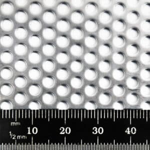 Stainless Steel 304 3mm Round Hole Perforated Mesh x 5mm Pitch x 1mm Thick Image