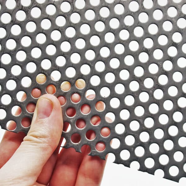 Stainless Steel 304 5mm Round Hole Perforated Mesh x 8mm Pitch x 1mm Thick Image