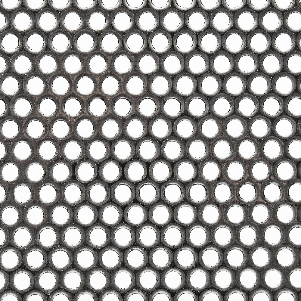 Stainless Steel 304 5mm Round Hole Perforated Mesh x 8mm Pitch x 2mm Thick Image