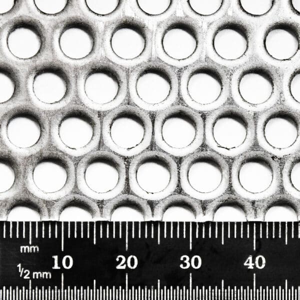 Stainless Steel 304 5mm Round Hole Perforated Mesh x 8mm Pitch x 2mm Thick Image