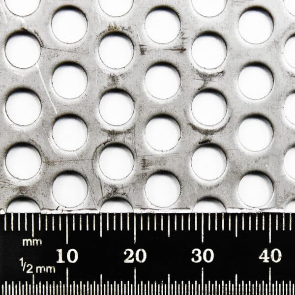 Stainless Steel 5mm Round Perforated Mesh x 7mm Pitch x 1mm Thick Image