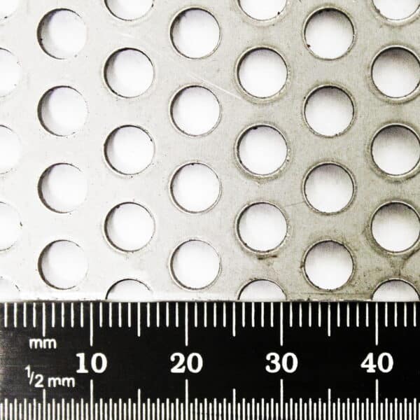 5mm Round Aluminium Perforated Panel | 8mm Pitch x 1.25mm Thick