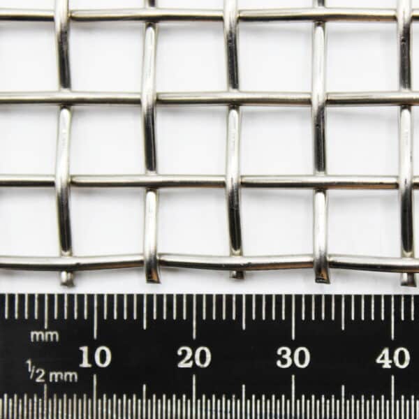 Heavy Duty SS316 Grade Woven Wire Mesh (3 LPI x 1.6mm Wire = 6.87mm Aperture)