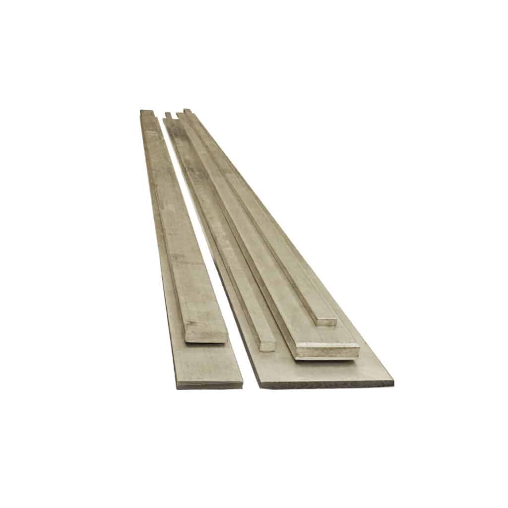White Powder-Coated Aluminium Flat Bar - 60mm X 10mm X 1000mm, EN AW-6060, Glossy RAL 9016 Finish For DIY & Fabrication