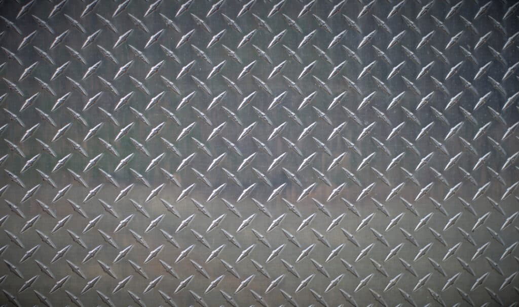 polished aluminium checker plate