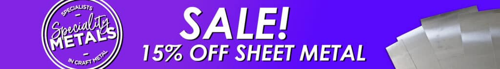 Speciality Metals 15 Percent Off Sheet Metal Banner